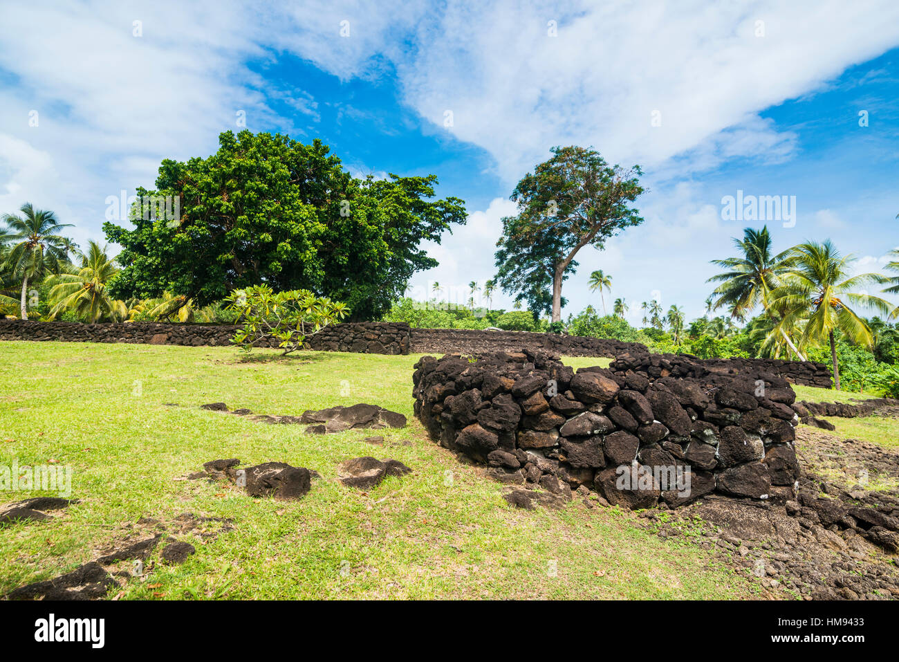 Talietumu oder Kolo Nui Ruinen, ehemalige Festung, Wallis, Wallis und Futuna, South Pacific, Pazifik Stockfoto