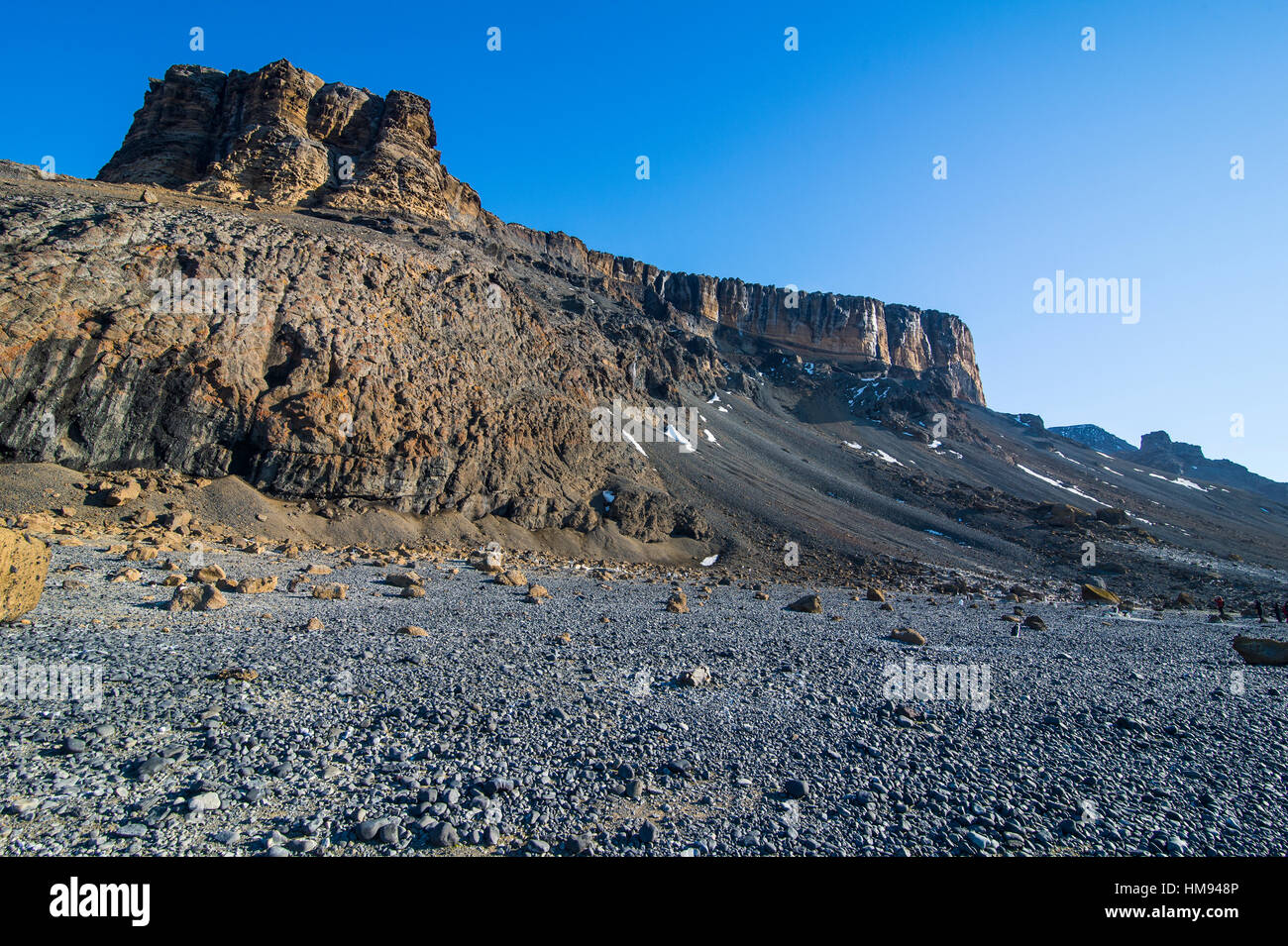 Braun Bluff riesigen vulkanischen Basalt, Tabarin Halbinsel, Antarktis, Polarregionen Stockfoto