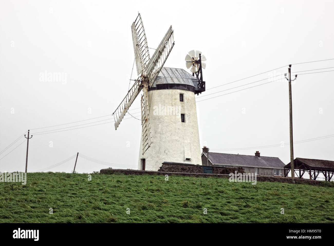 Ballycopeland Windmühle, County Down, Ulster, Nordirland, Vereinigtes Königreich Stockfoto