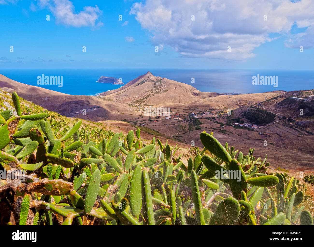 Landschaft der Insel Porto Santo, Madeira-Inseln, Portugal Atlantik Stockfoto