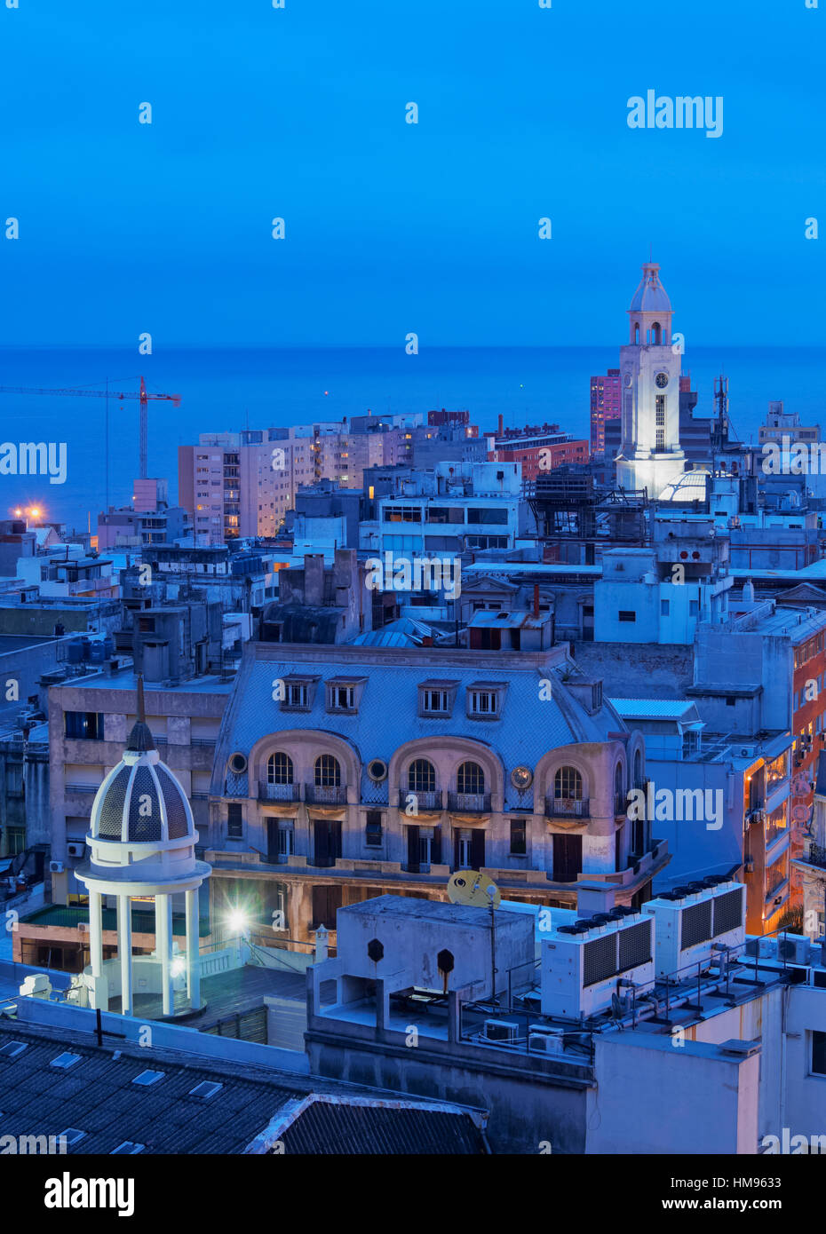 Erhöhten Blick auf die Altstadt, Montevideo, Uruguay, Südamerika Stockfoto