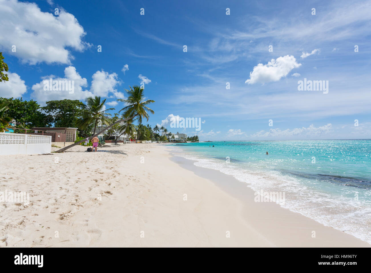 Worthing Strand, Christ Church, Barbados, Karibik, Karibik, Mittelamerika Stockfoto