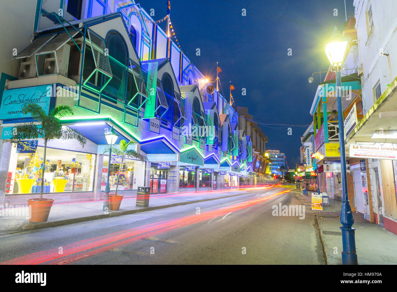 Architektur auf der Broad Street, Bridgetown, St. Michael, Barbados, West Indies, Karibik, Mittelamerika Stockfoto