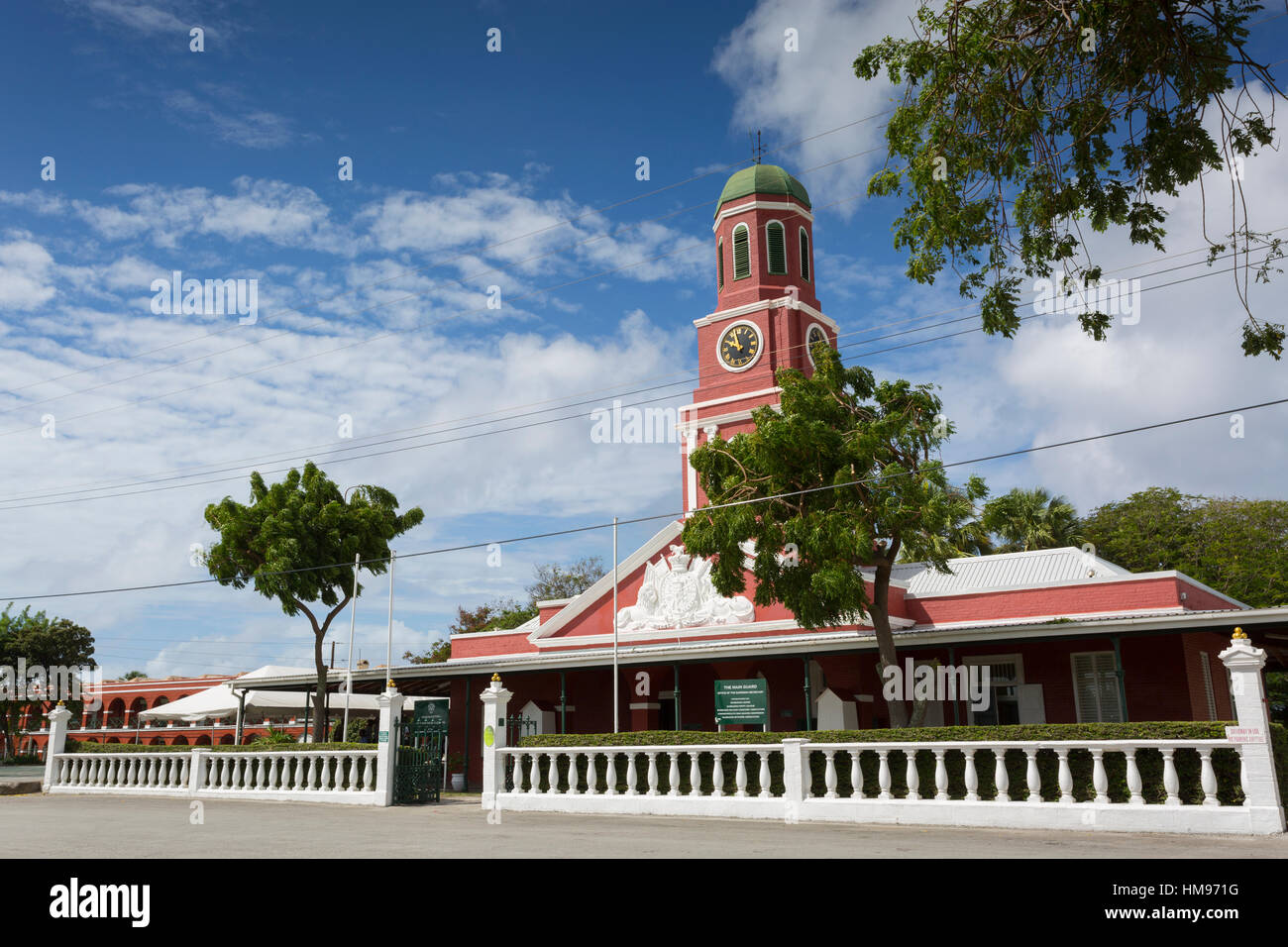 Garrison Savannah, Uhrturm Bridgetown, Christ Church, Barbados, West Indies, Karibik, Mittelamerika Stockfoto