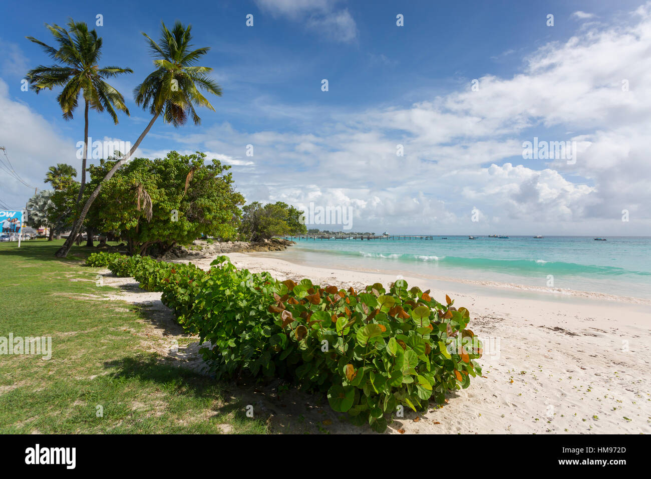 Beton-Strand, Oistins, Christ Church, Barbados, West Indies, Karibik, Mittelamerika Stockfoto