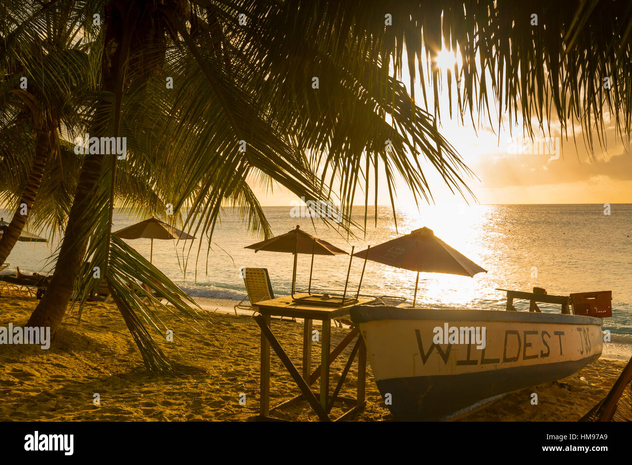 Smugglers Cove Beach, Holetown, St. James, Barbados, Karibik, Karibik, Mittelamerika Stockfoto