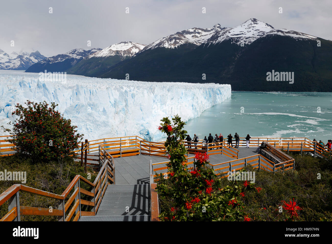 Perito Moreno-Gletscher am Lago Argentino, El Calafate, Parque Nacional Los Glaciares, Patagonien, Argentinien, Südamerika Stockfoto