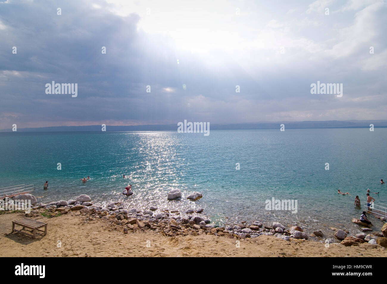 Jordanien, Totes Meer: Das Tote Meer, auch genannt das Meer Salz ist ein Salzsee grenzt an Jordanien im Osten und Israel und der Westbank im Westen. Die su Stockfoto