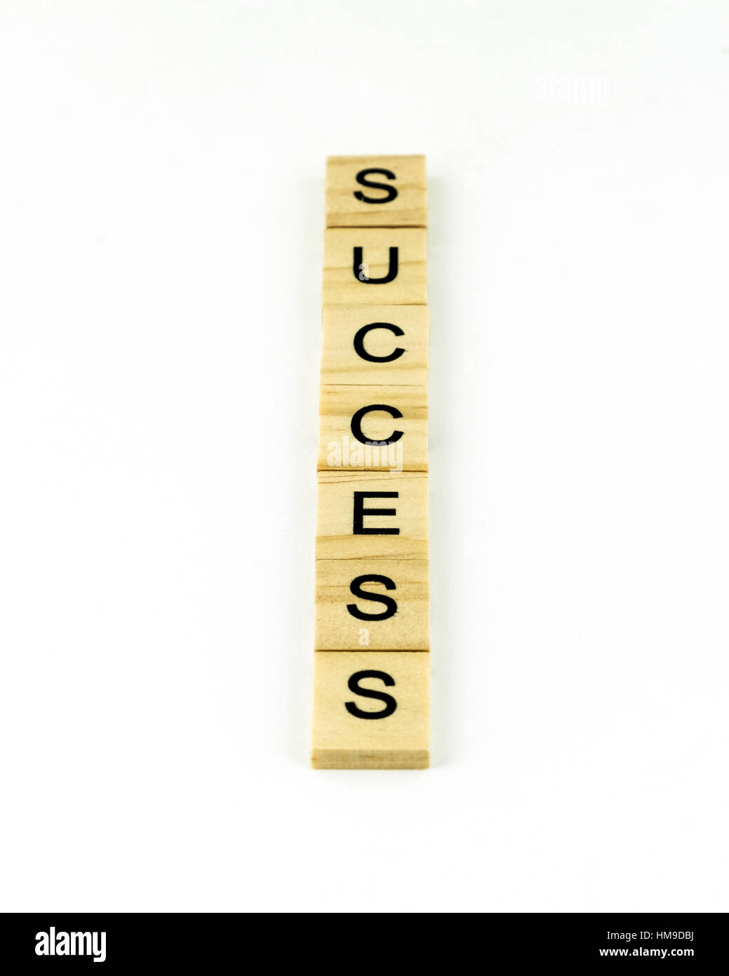 Konzept-Wort Erfolg auf Holzblöcke geschrieben. Ausschnitt. Stockfoto