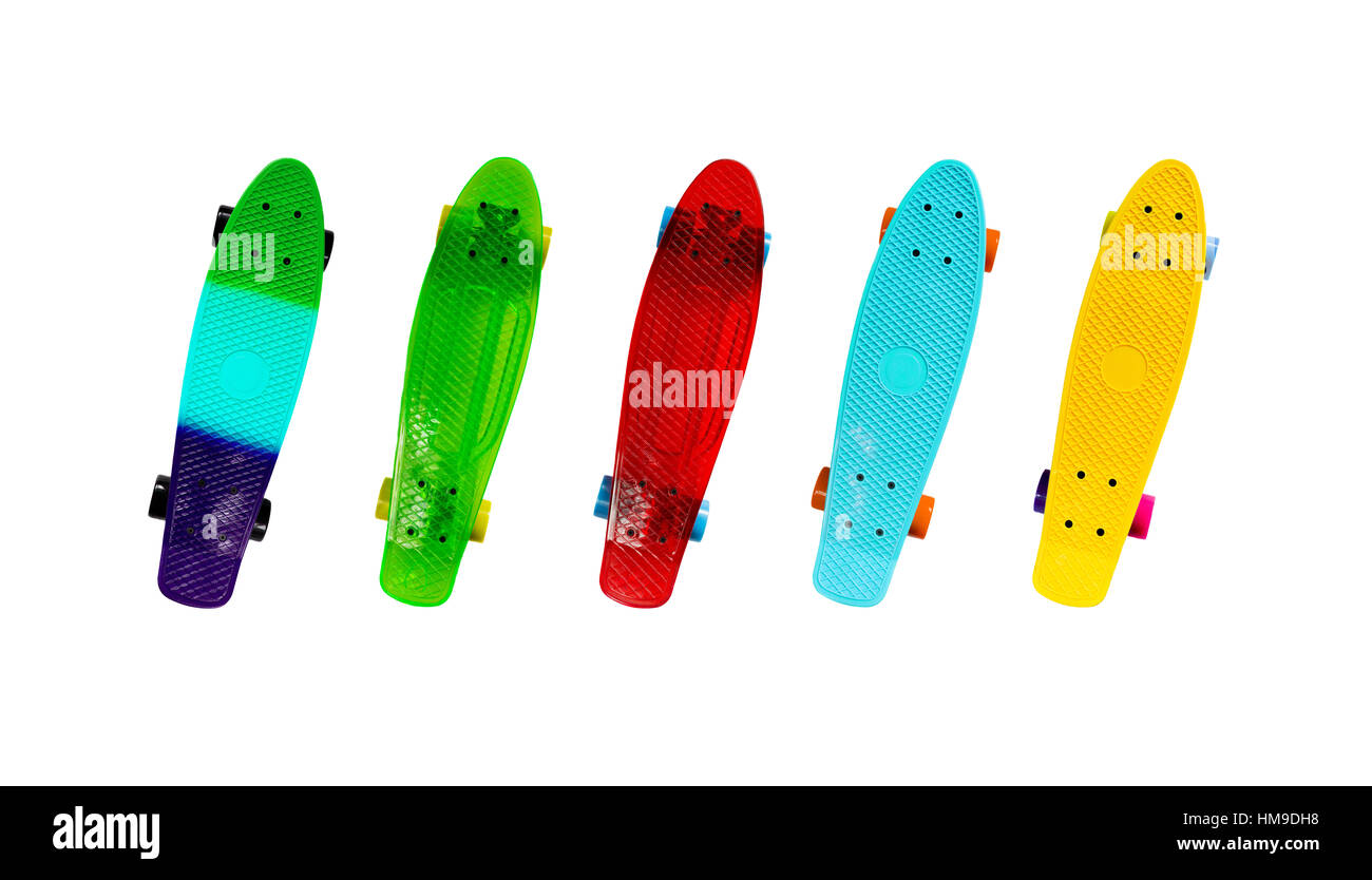 Bunte Skateboards Sammlung Stockfoto