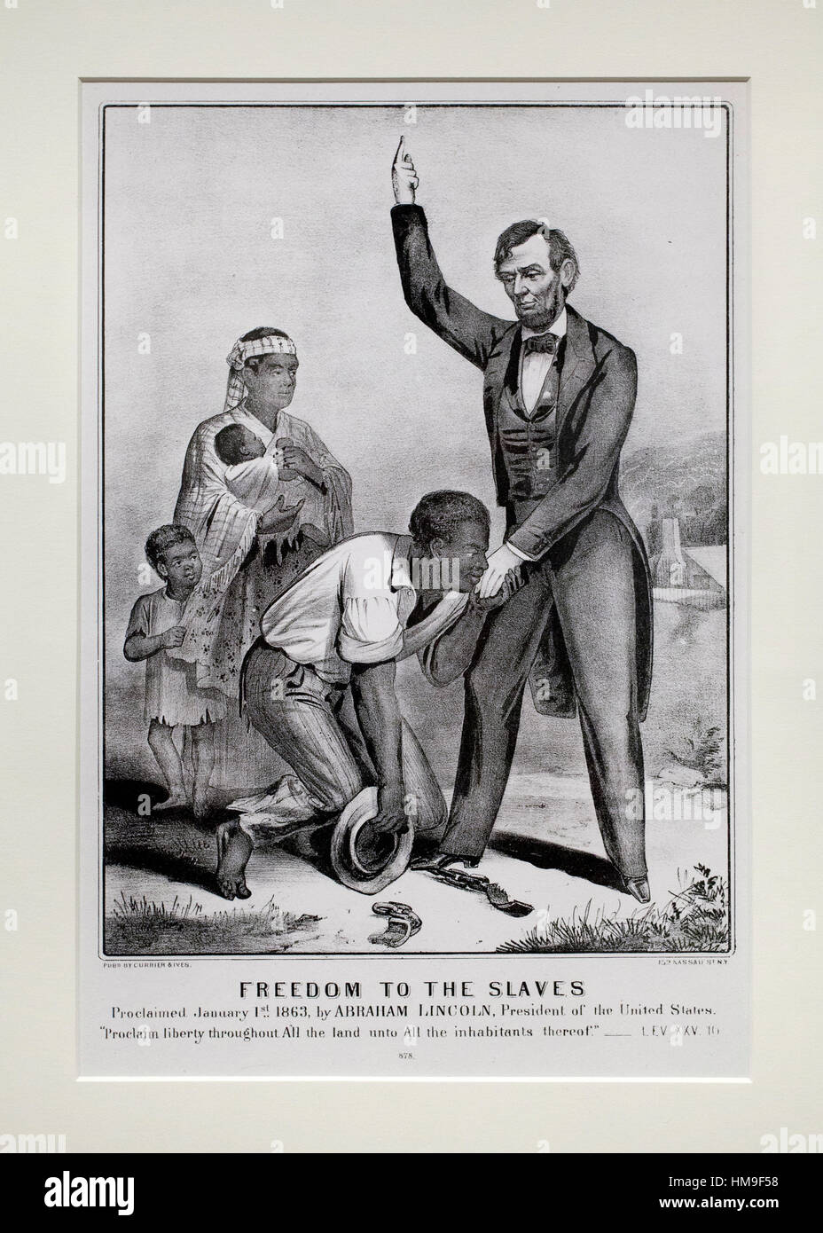 "Die Freiheit der Sklaven" Currier & Ives Lithographie ca. 1863 - USA Stockfoto