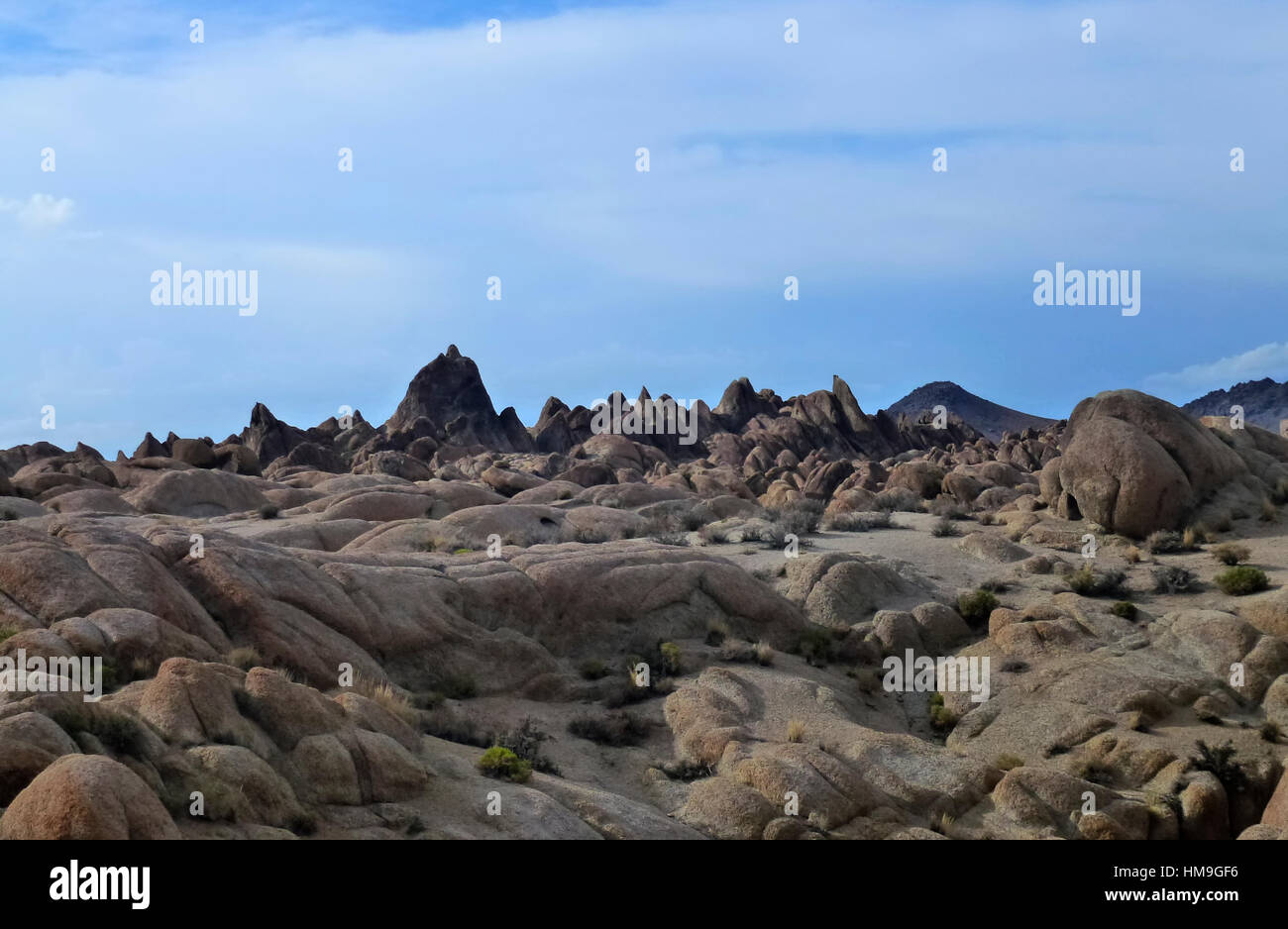 Rock-Formation-Wunderland - wunderbare Sandstein Felsformationen in Alabama Hills in der Nähe von Mt Whitney 2, CA. Stockfoto