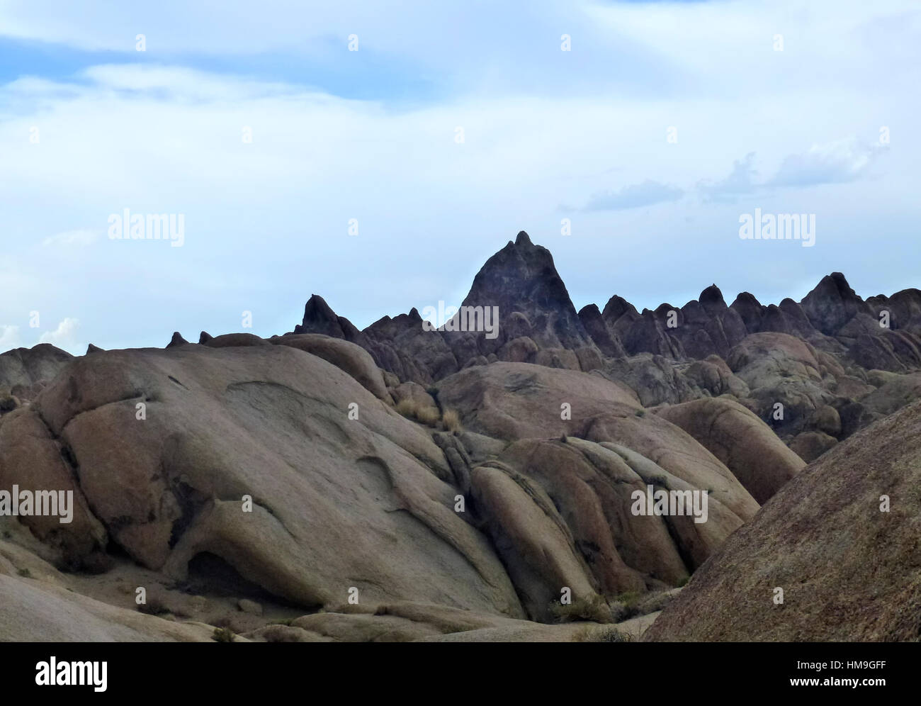 Rock-Formation-Wunderland - wunderbare Sandstein Felsformationen in Alabama Hills in der Nähe von Mt Whitney 1, CA. Stockfoto