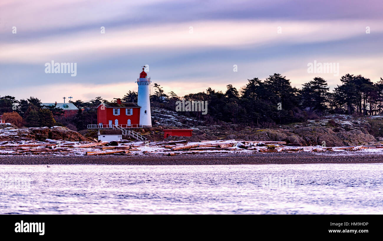 Canada National Historic Building Series - schönen historischen Fisgard Leuchtturm vergrößern in Esquimalt Einlass 4. Stockfoto