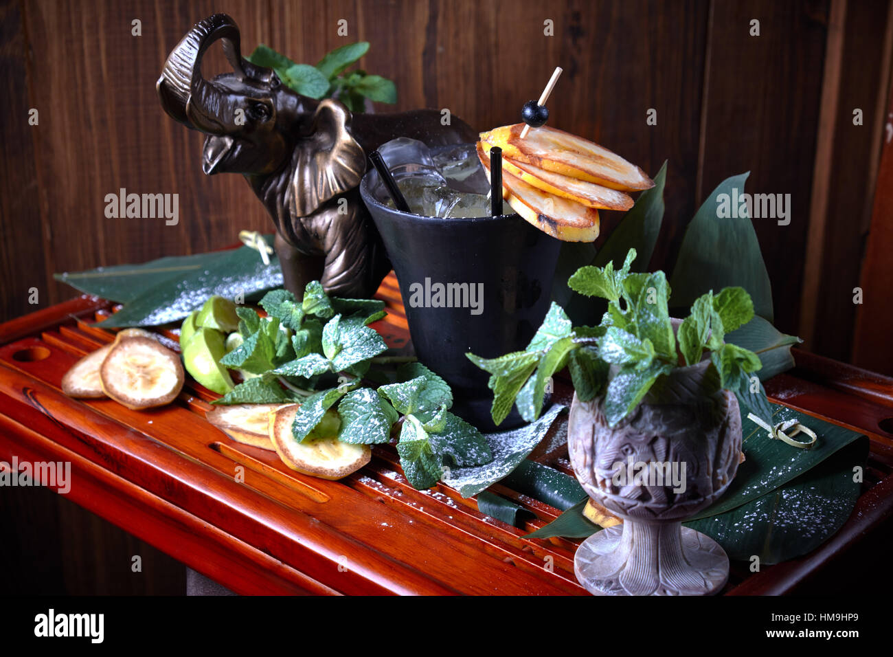 Alkoholischen cocktail Banane Stockfoto