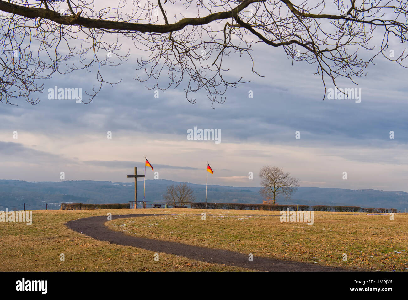 Gedenkstätte an der Ludendorff-Brücke in Remagen, Deutschland Stockfoto