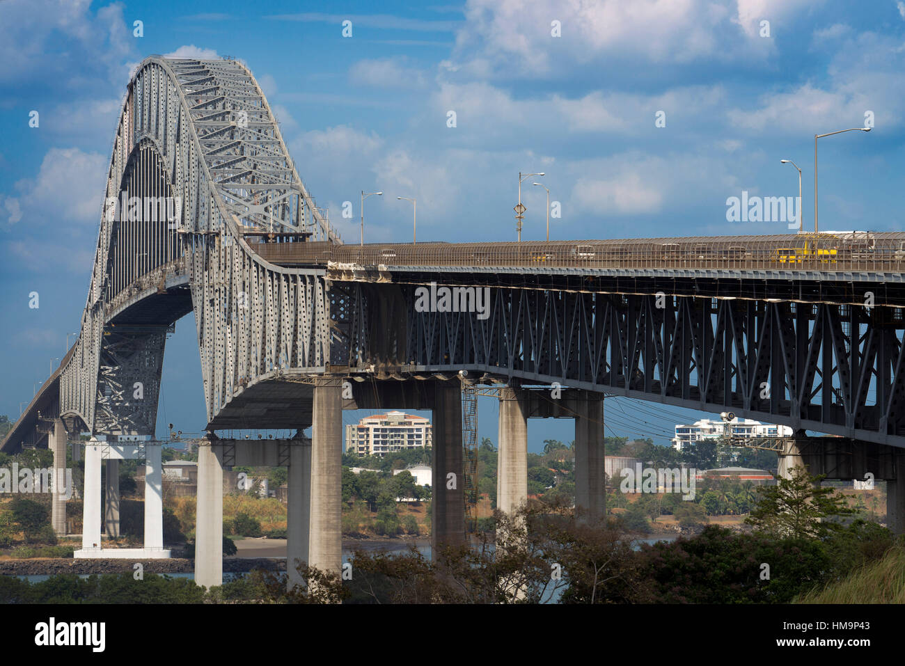 Puente de Las Américas, Brücke der Amerikas, Thatcher Ferry Bridge, Republik von Panama. Die Brücke der Amerikas (Spanisch: Puente de Las Américas Stockfoto