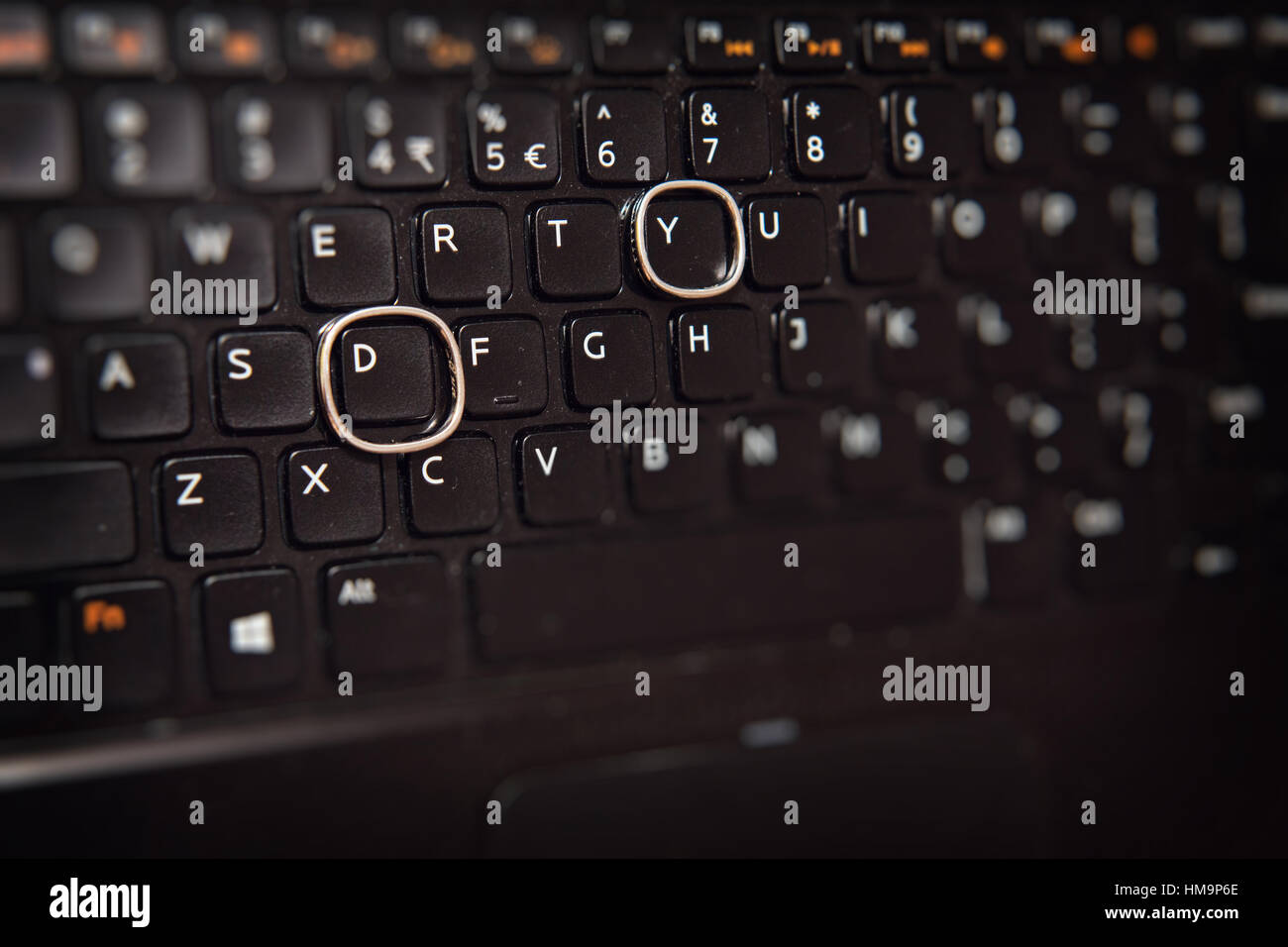 Details der Hochzeit - Ringe Stockfoto