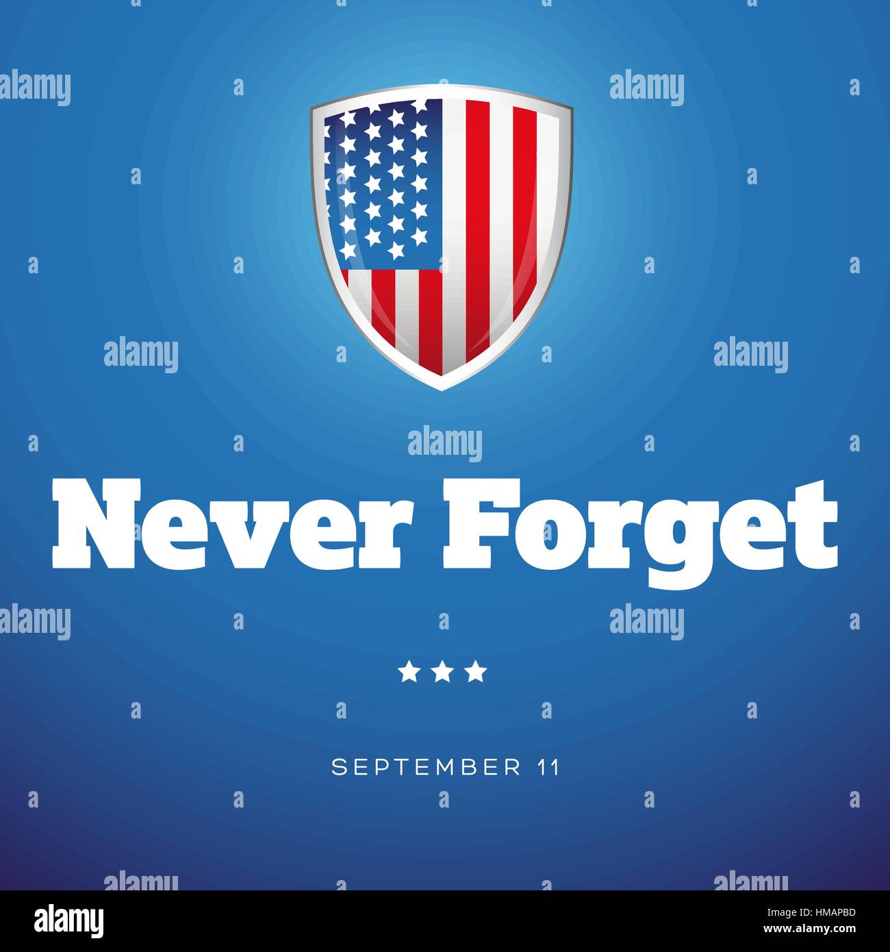 Nie vergessen Sie-September 11 Stock Vektor