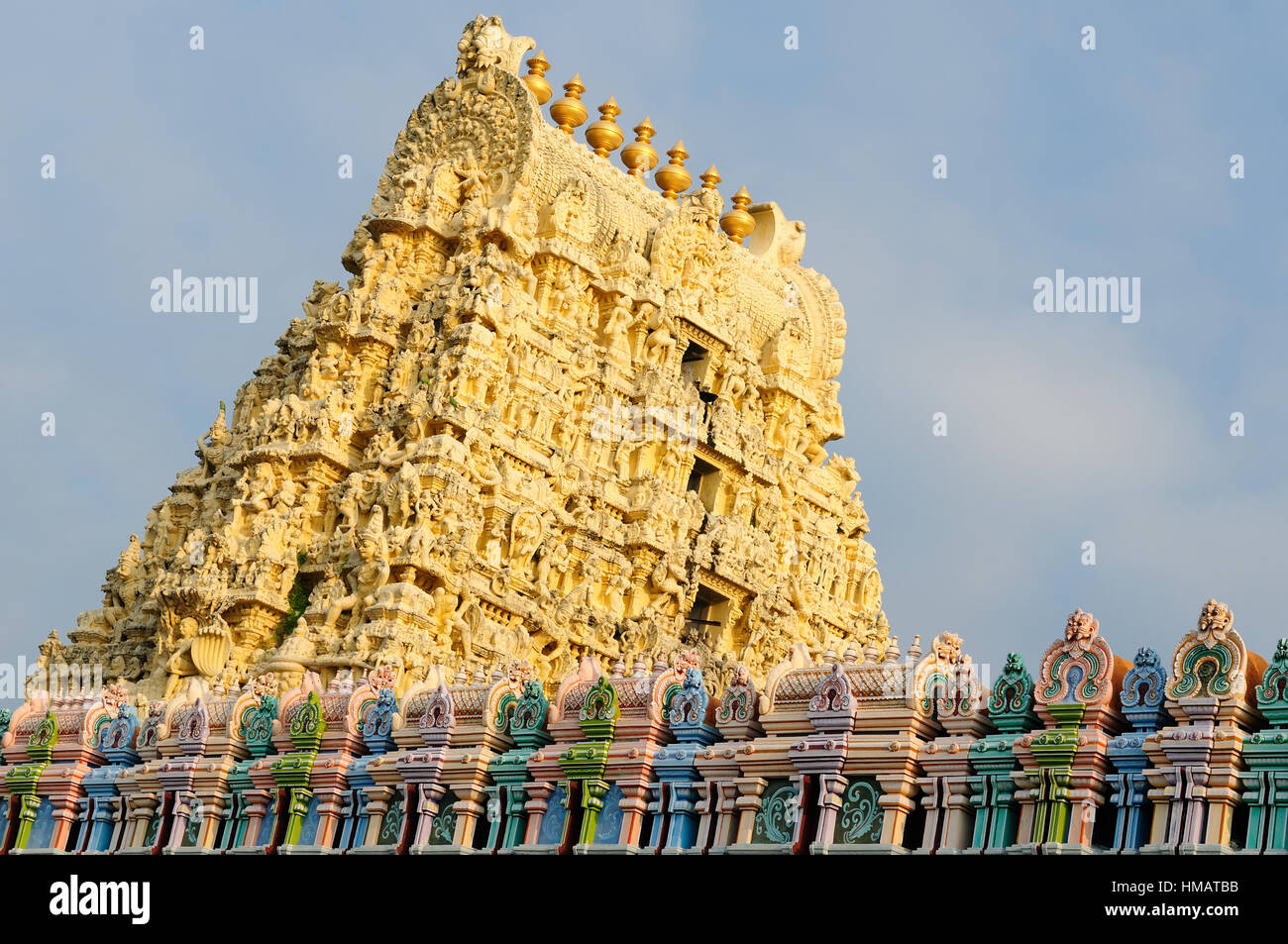 Ekambareswarar-Tempel in Kanchipuram. Siva Tempel im Jahre 1509 erbaut. Tamil Nadu, Indien Stockfoto