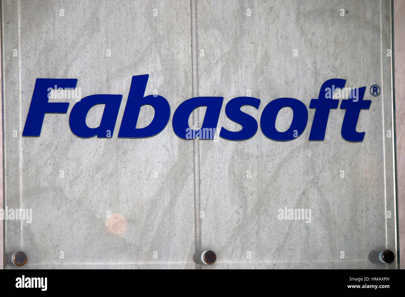 Das Logo der Marke "Fabasoft", Berlin. Stockfoto