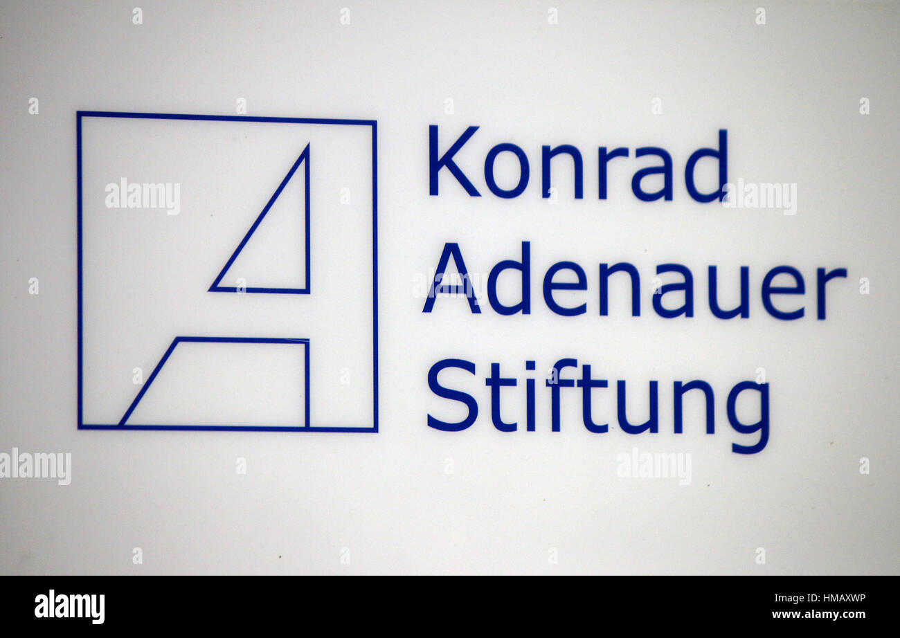 Das Logo der Marke "Konrad-Adenauer-Stiftung", Berlin. Stockfoto
