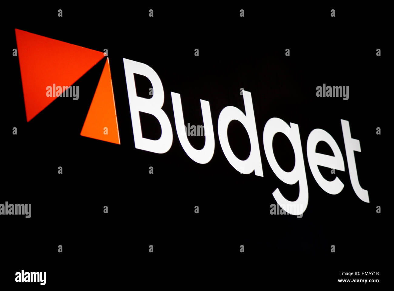 Das Logo der Marke "Budget", Berlin. Stockfoto