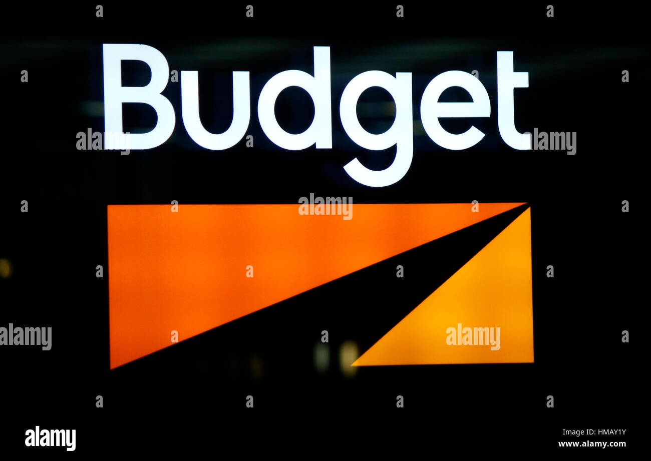 Das Logo der Marke "Budget", Berlin. Stockfoto
