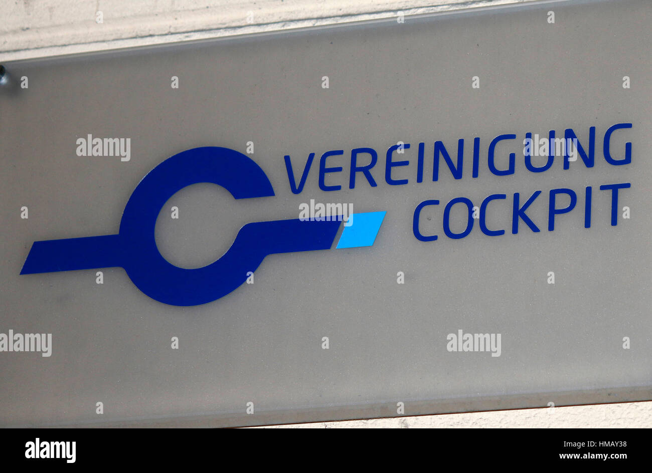 Das Logo der Marke "Vereinigung Cockpit", Berlin. Stockfoto