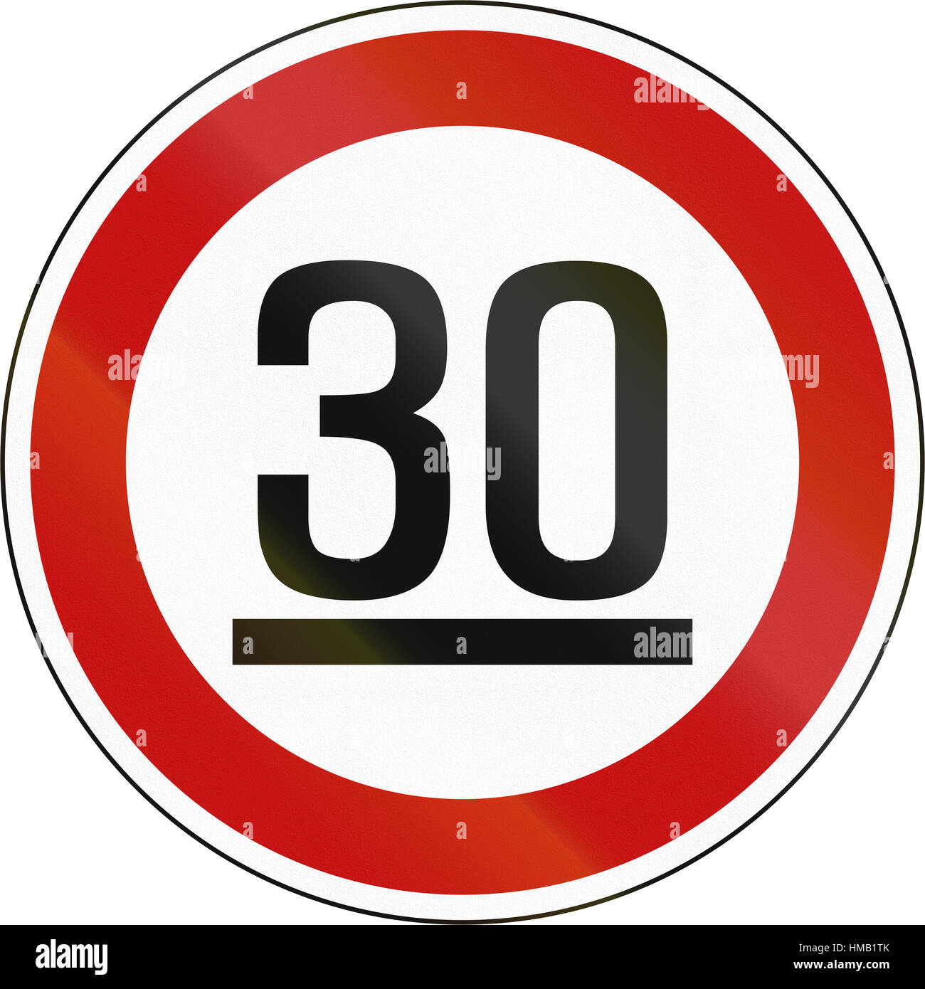 Korea Verkehr Sicherheit Zeichen - regulatorischen - minimale Tempolimit. Stockfoto