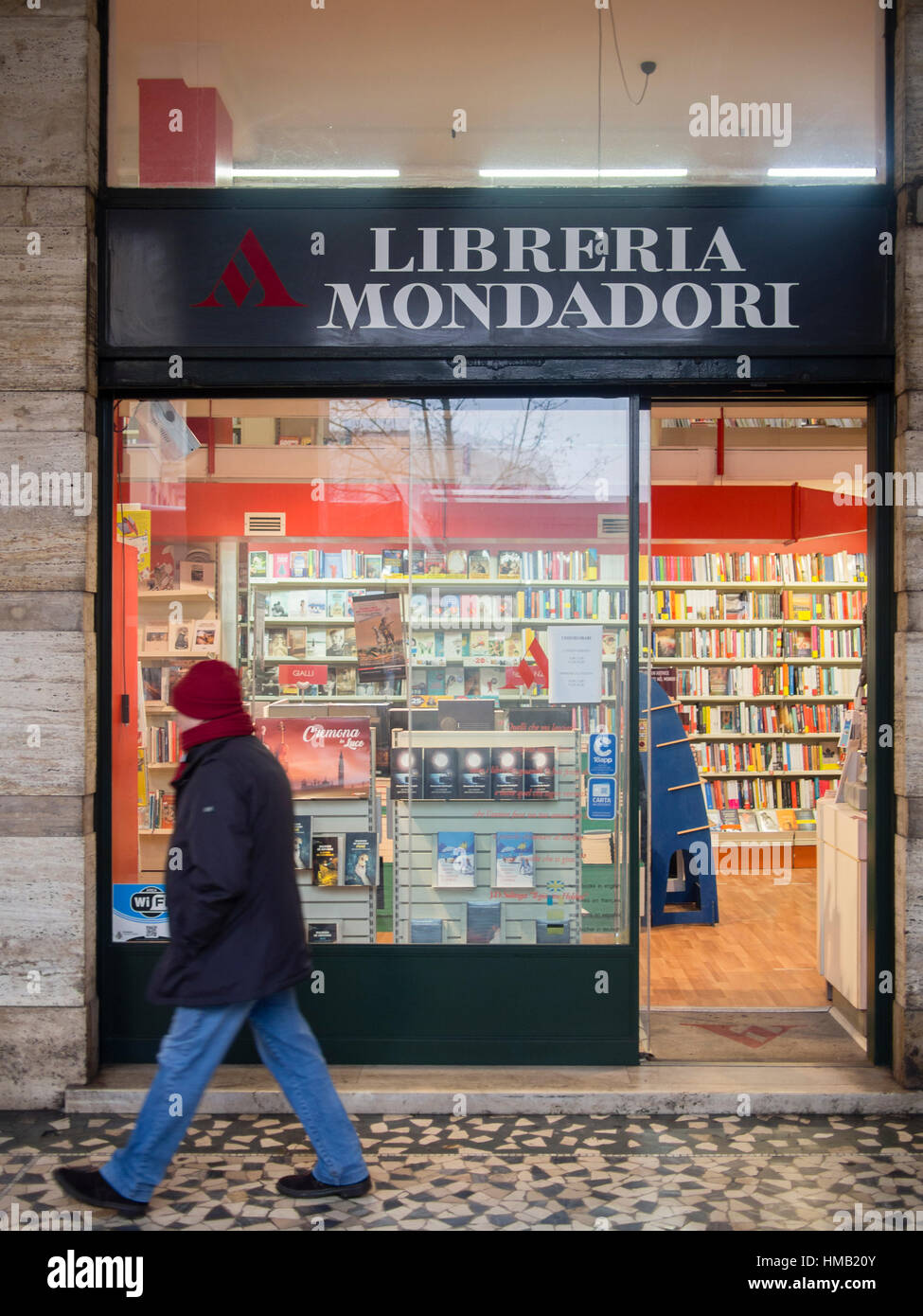 Mondadori Buchladen in Cremona, Italien Stockfoto