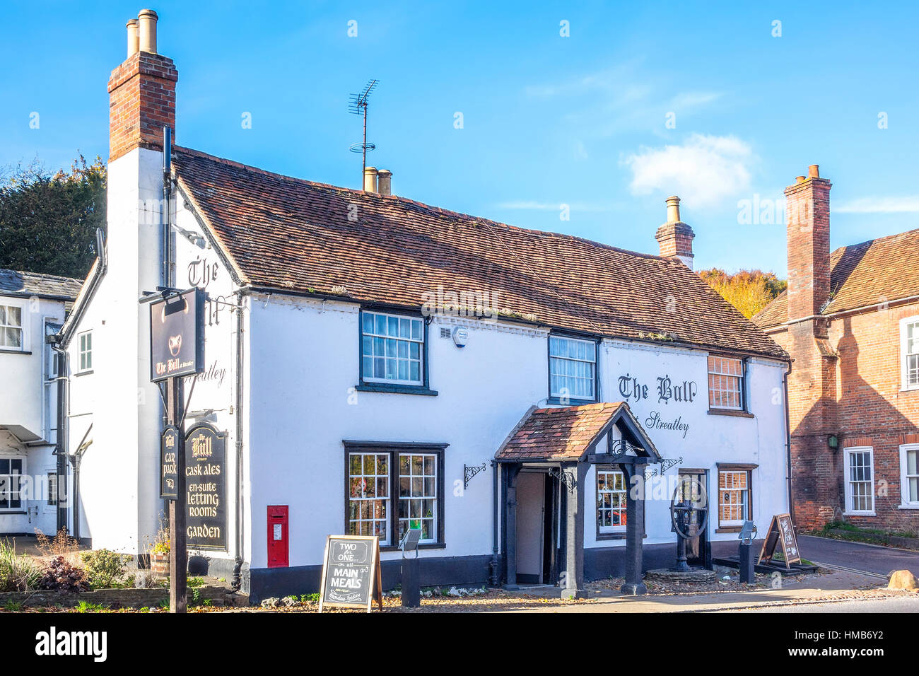 Die Bull Gastwirtschaft Streatley auf Themse Berkshire UK Stockfoto