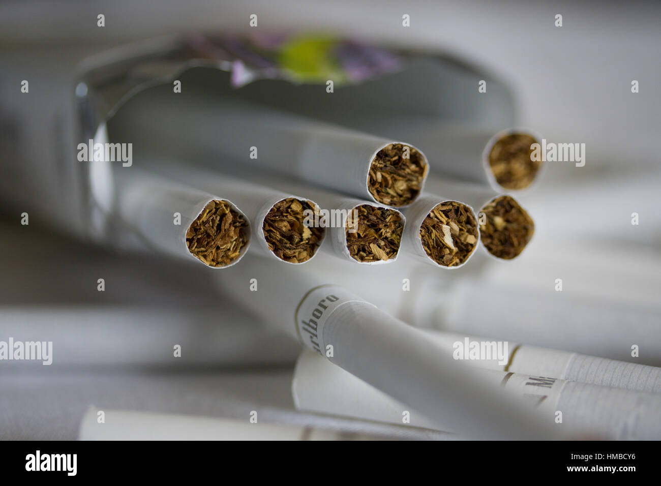 Konzept Bild in Bezug auf die Gefahren von Rauchen von Zigaretten Stockfoto