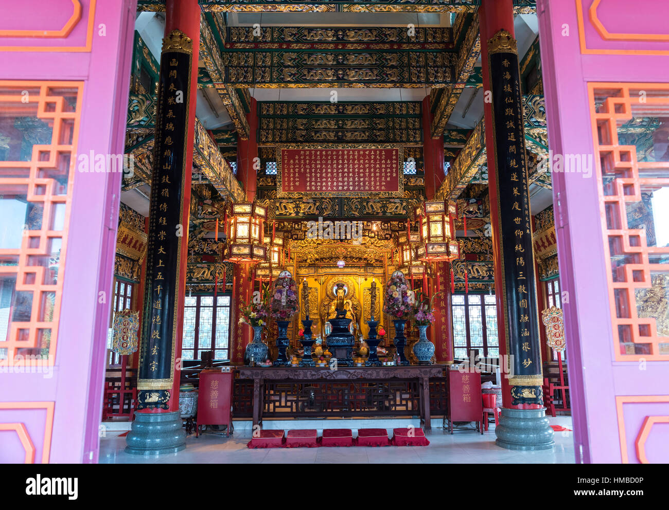 Wun Chuen Sin Koon taoistische Tempel, Fanling, Hongkong. © Jayne Russell Stockfoto