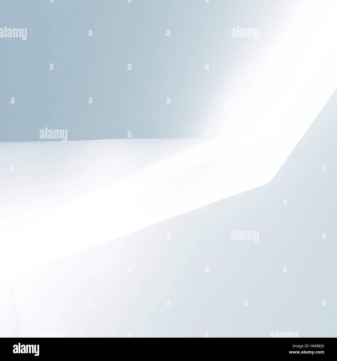 Abstrakt weiß Gegenwartsarchitektur Hintergrund, Design der Zimmer-Ecke mit Nische und Beleuchtung, 3d illustration Stockfoto