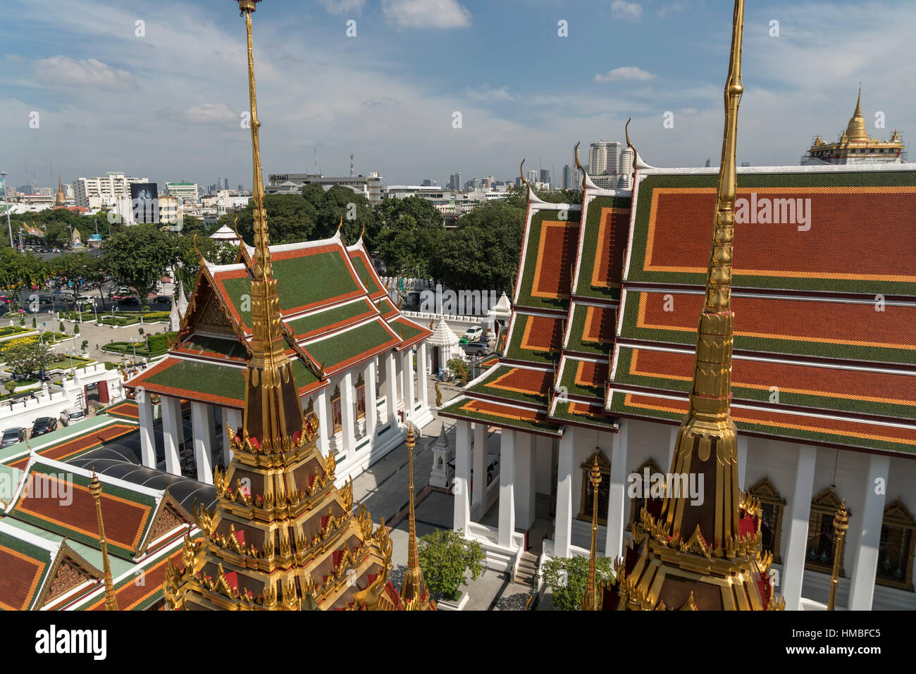 Wat Ratchanatdaram buddhistische Tempelanlage, Bangkok, Thailand, Asien Stockfoto