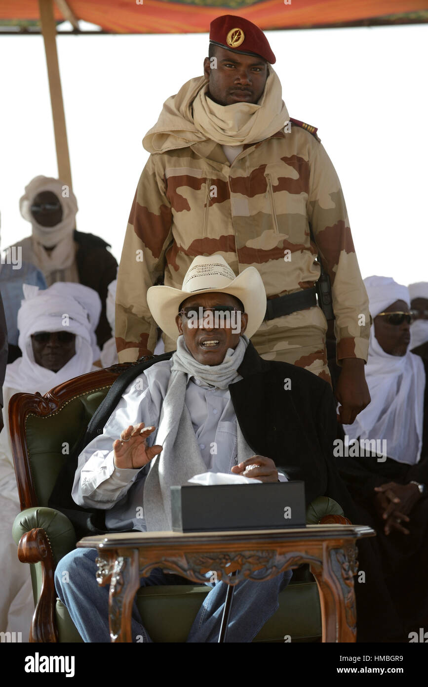 Tschads Präsident des Tschad Idriss Déby Itno (2016/01/25) Stockfoto