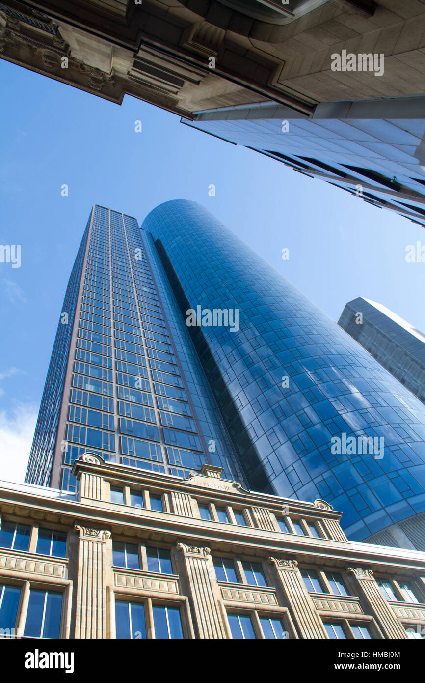 moderne Gebäude in der Innenstadt von Frankfurt am Main, Deutschland Stockfoto