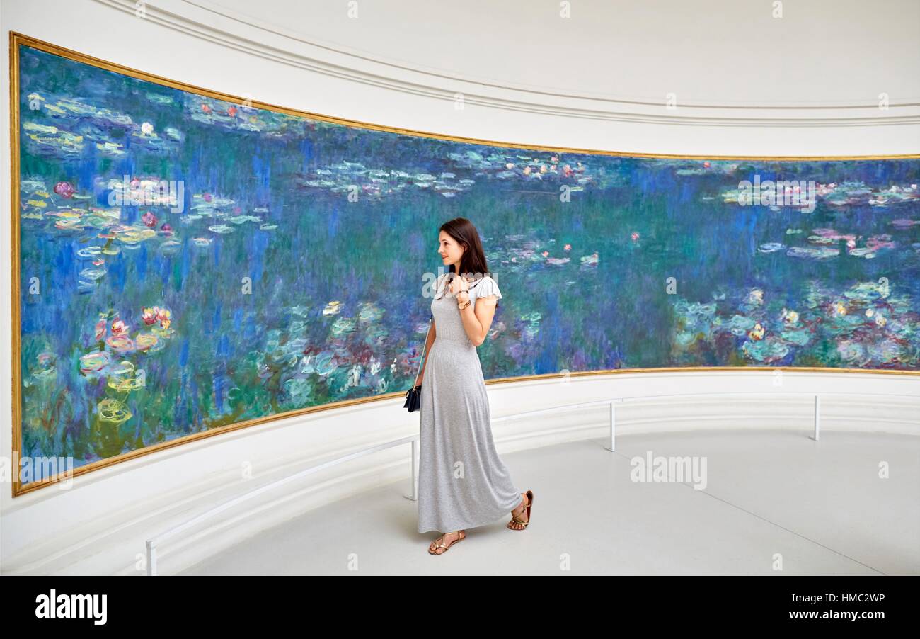 Seerosen Nympheas Serie Gemalt Von Claude Monet Musee De L Orangerie Museum Tuileries Paris Frankreich Stockfotografie Alamy