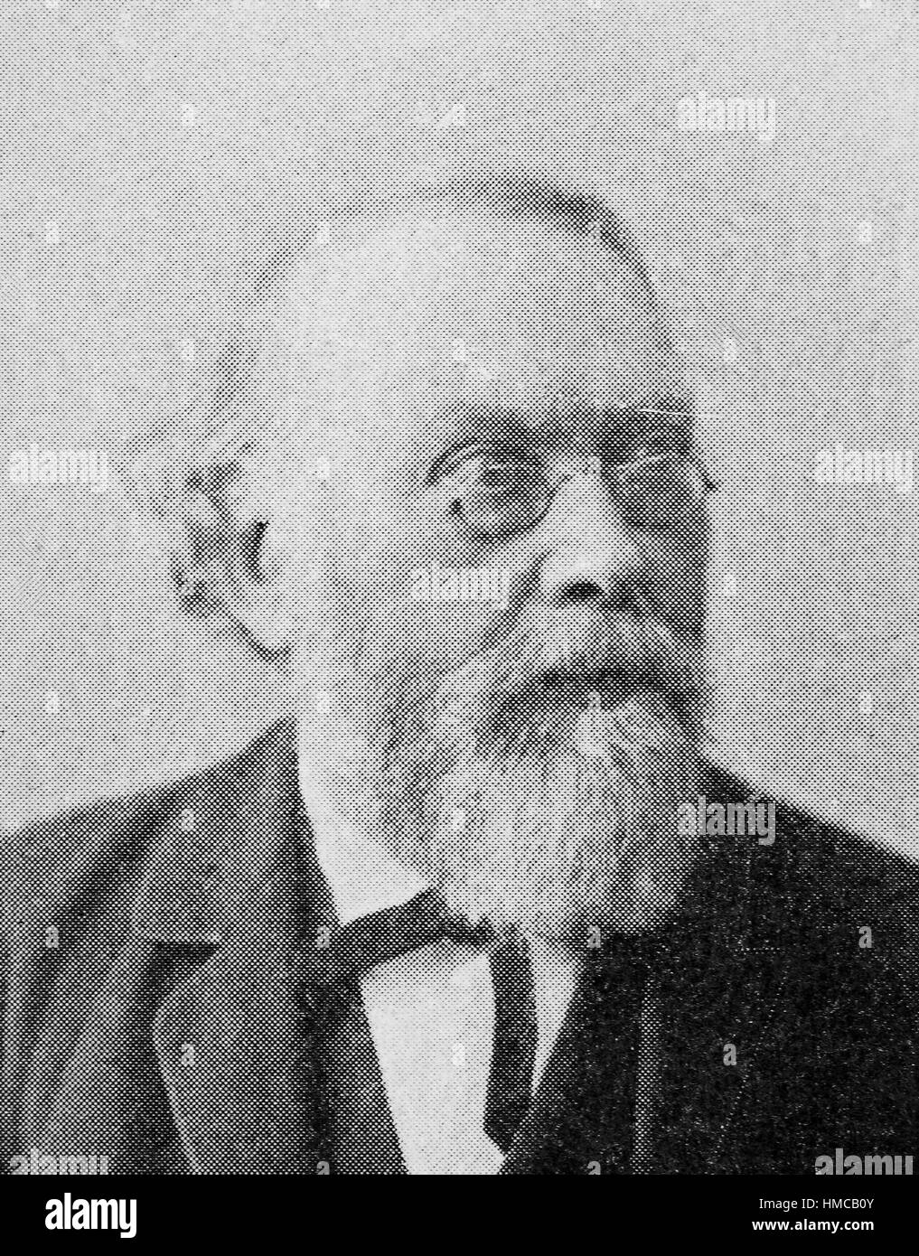 Franz Buecheler, war 3. Juni 1837 - 3. Mai 1908, war ein deutscher klassischer Philologe, in Rheinberg geboren und studierte in Bonn, Foto oder Illustration, veröffentlicht 1892, digital verbessert Stockfoto