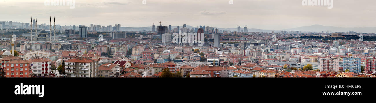 Panorama-Ankara, Kocatepe Moschee, Mustafa Stockfoto