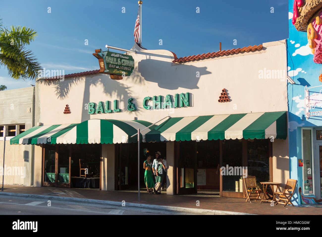 FUßFESSEL HISTORISCHEN TANZ CLUB ACHTE STRAßE WENIG HAVANNA MIAMI FLORIDA VEREINIGTE STAATEN Stockfoto