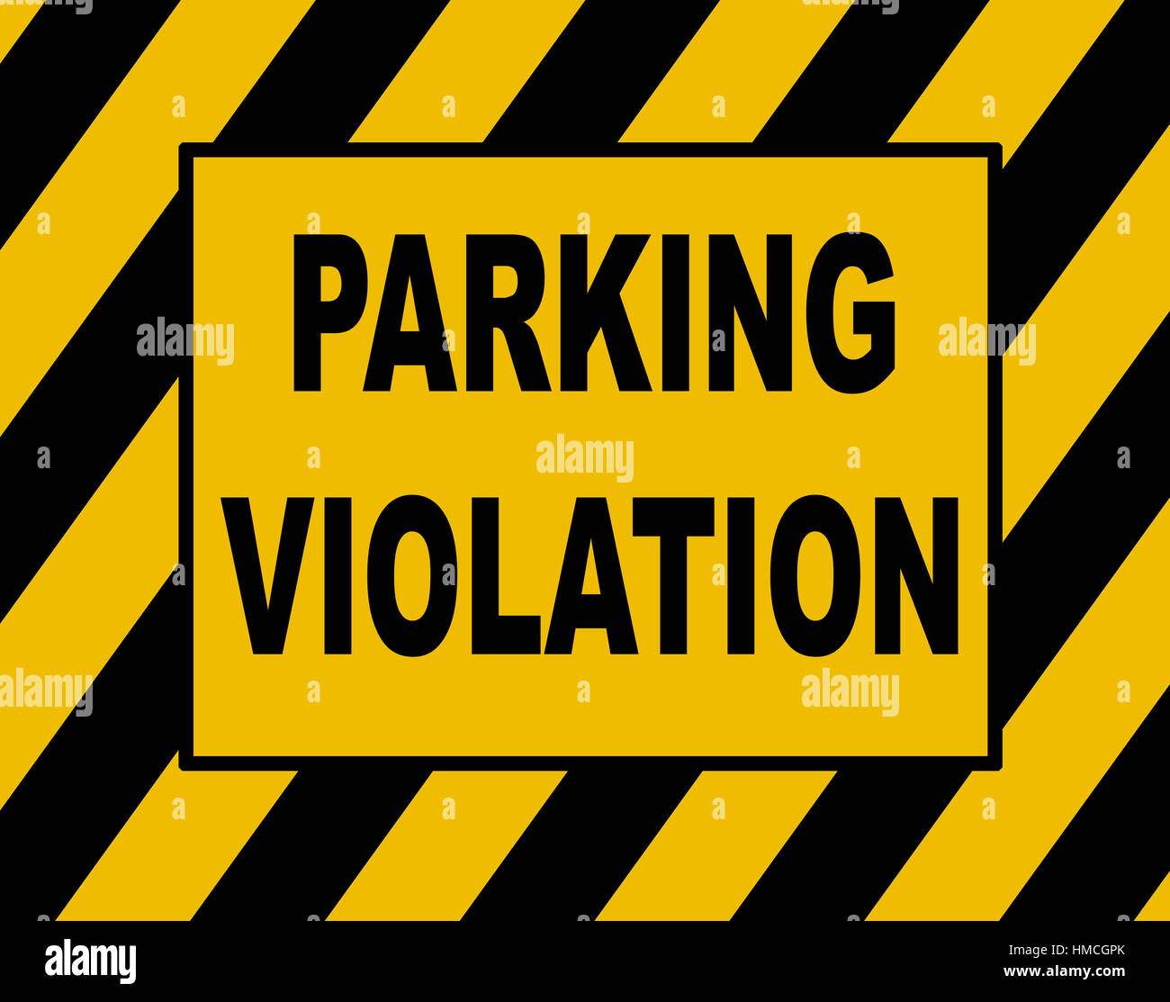 Bußgeldbescheid, Verletzung Parkplatz parken. Stockfoto