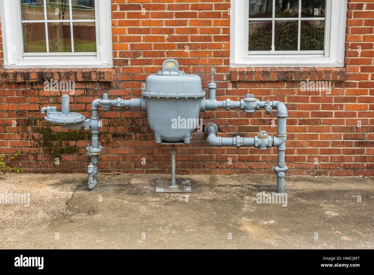 Erdgas-Meter. Stockfoto