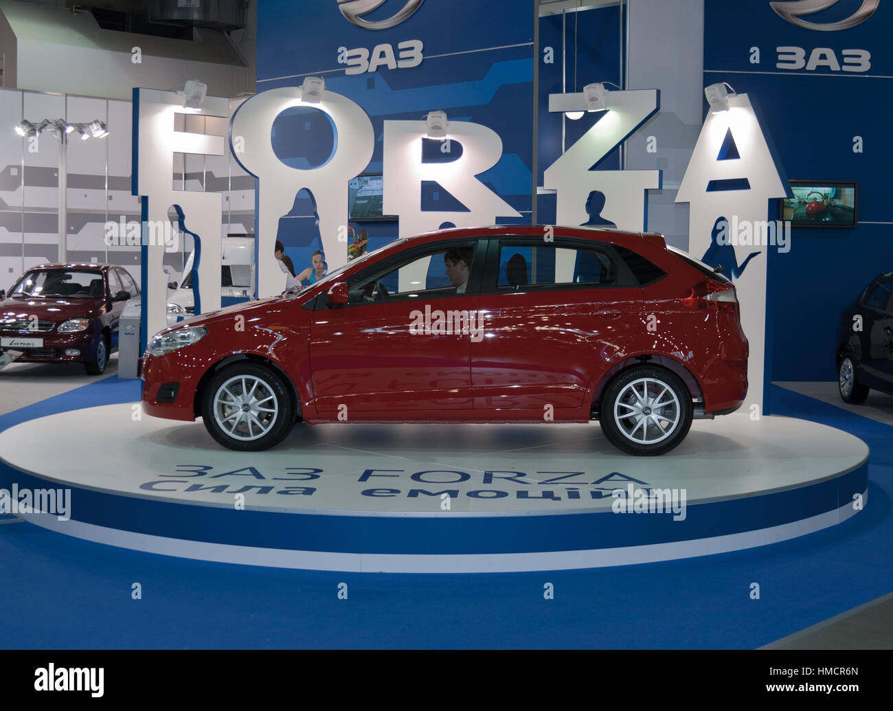 Neues Fahrzeugmodell ZAZ Forza auf 19. Kiew SIA 2011 IAA. Die Serienproduktion begann im Februar 2011 Stockfoto
