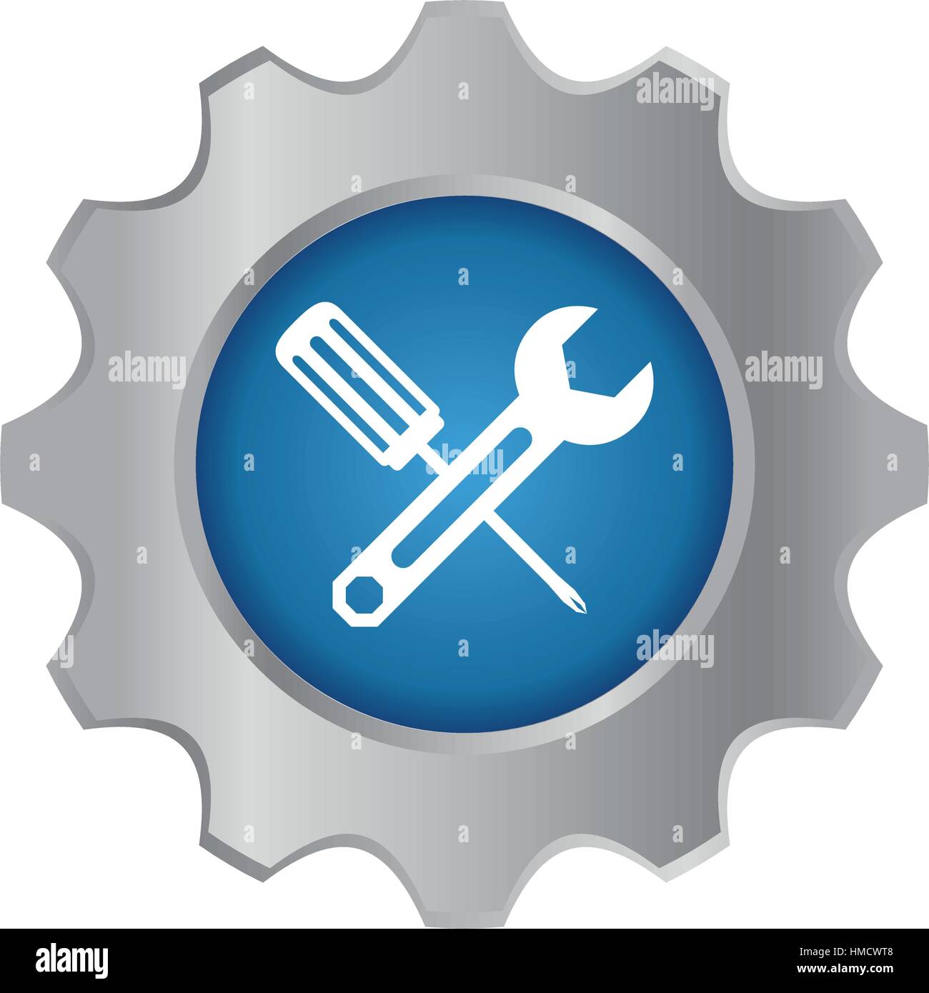 technische Reparatur Service Emblem Symbolbild, Vektor-illustration Stock Vektor