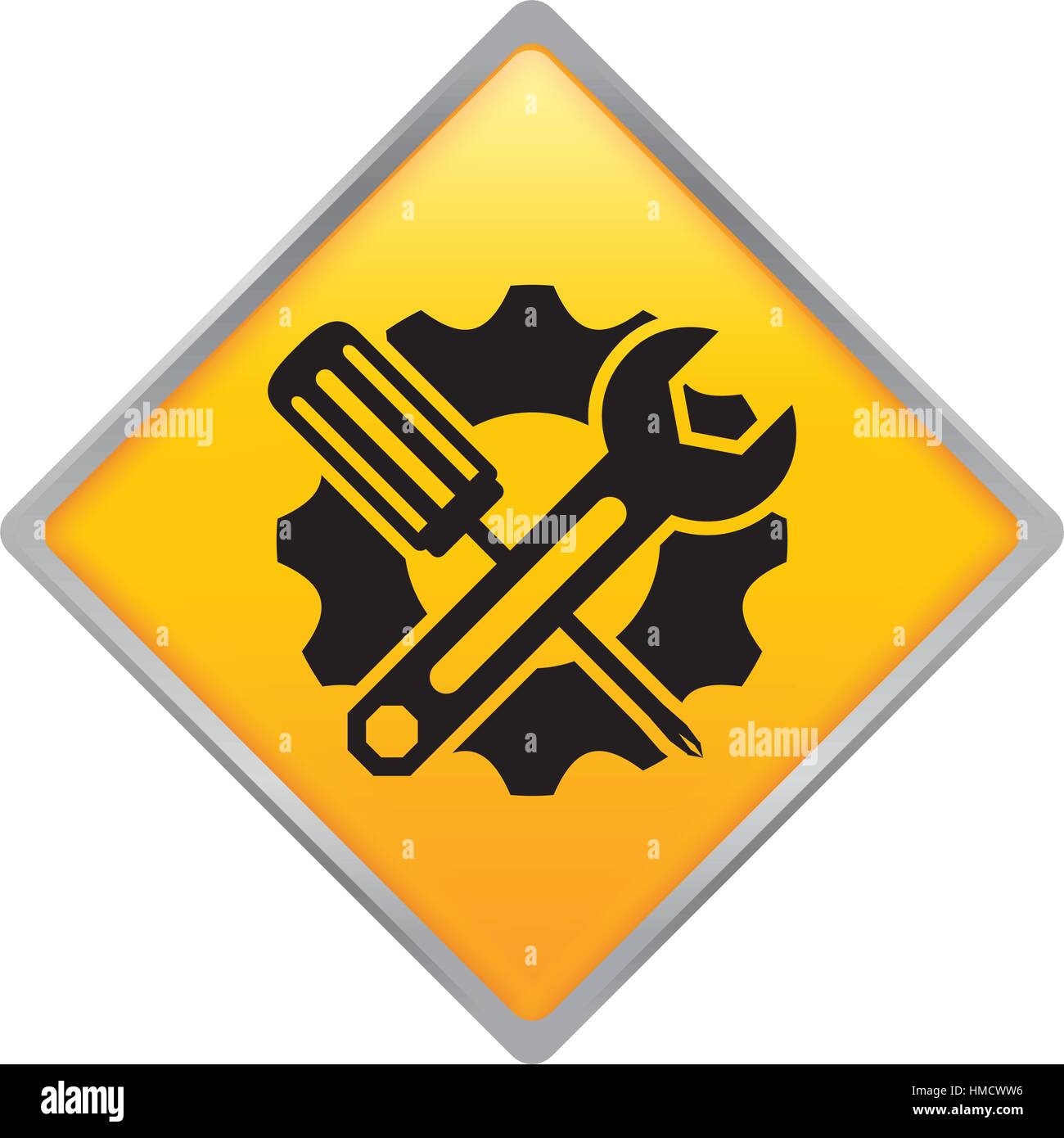 technische Reparatur Service Emblem Symbolbild, Vektor-illustration Stock Vektor