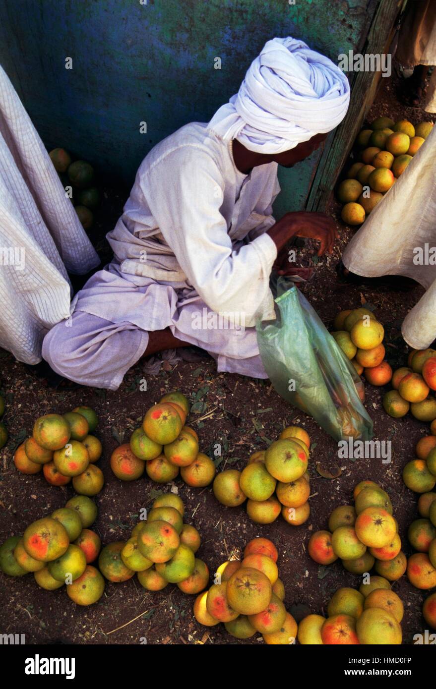 Obstverkäufer am Markt Shendi, Sudan. Stockfoto