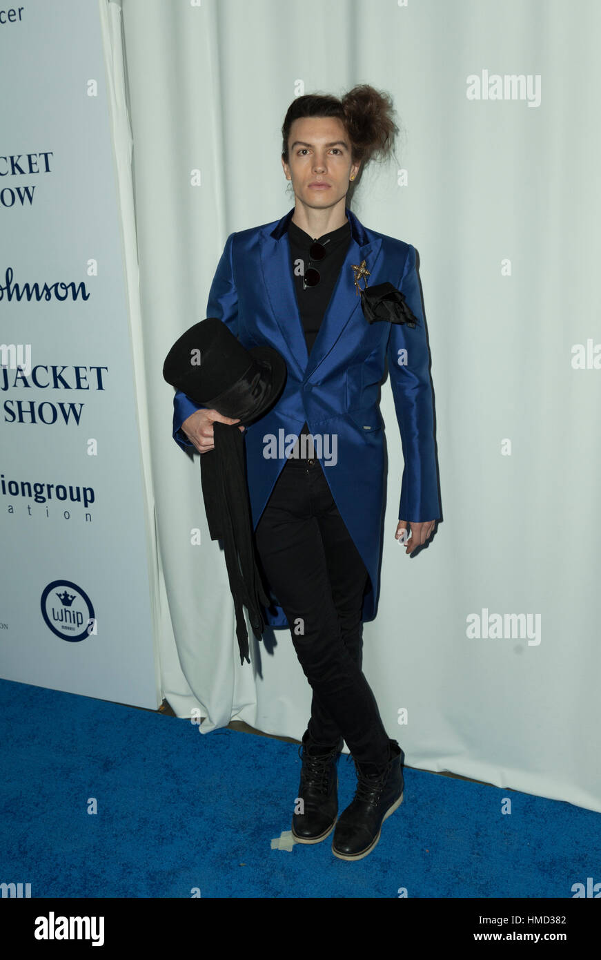 New York, Vereinigte Staaten von Amerika. 1. Februar 2017. Ian Mellencamp besucht die blaue Jacke triangulierte Show in Unterstützung für Prostatakrebs Awarness während der New York Fashion Week am Pier 59 Credit: Lev Radin/Pacific Press/Alamy Live News Stockfoto