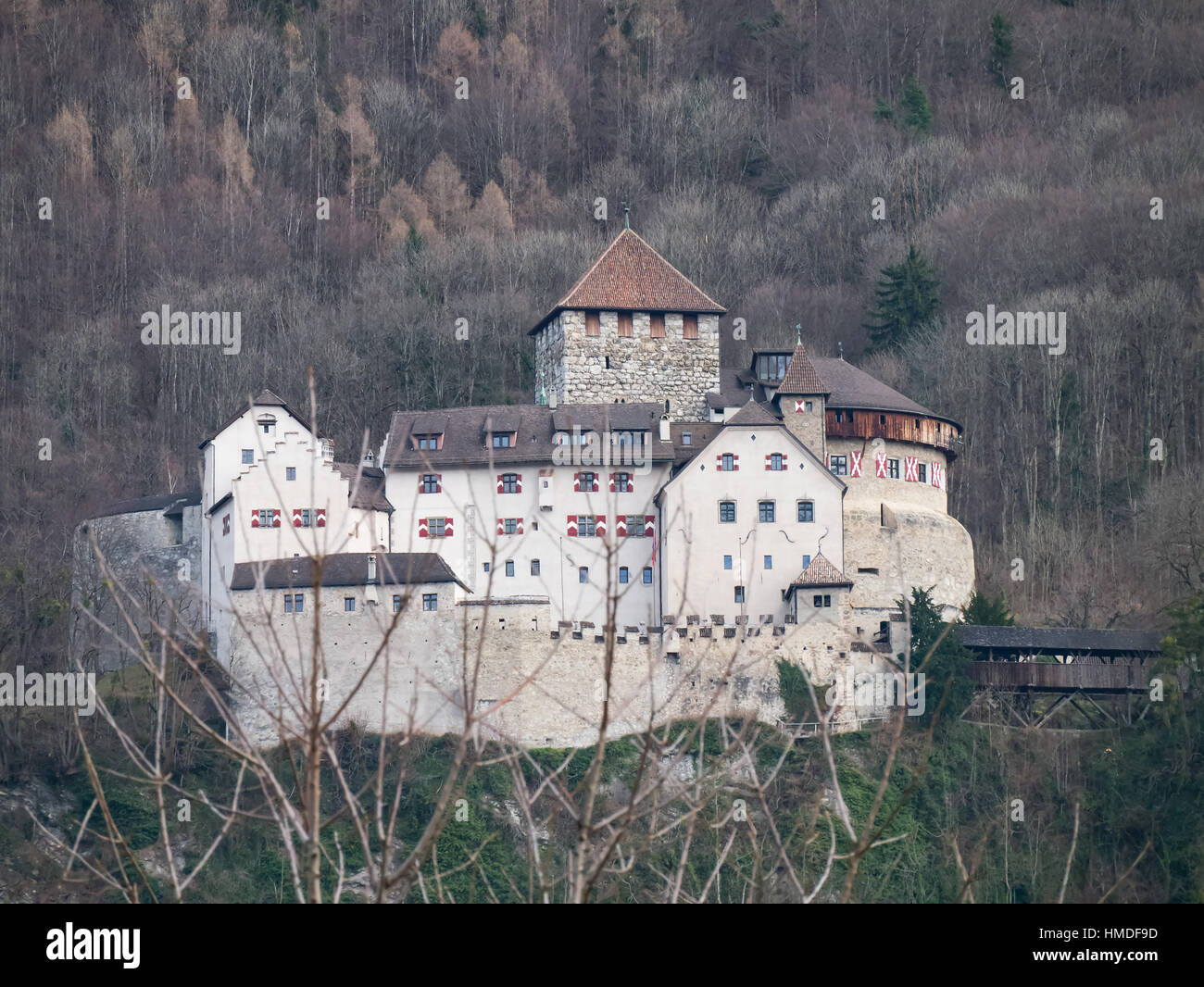 Schloss Vaduz in Liechtenstein. Stockfoto